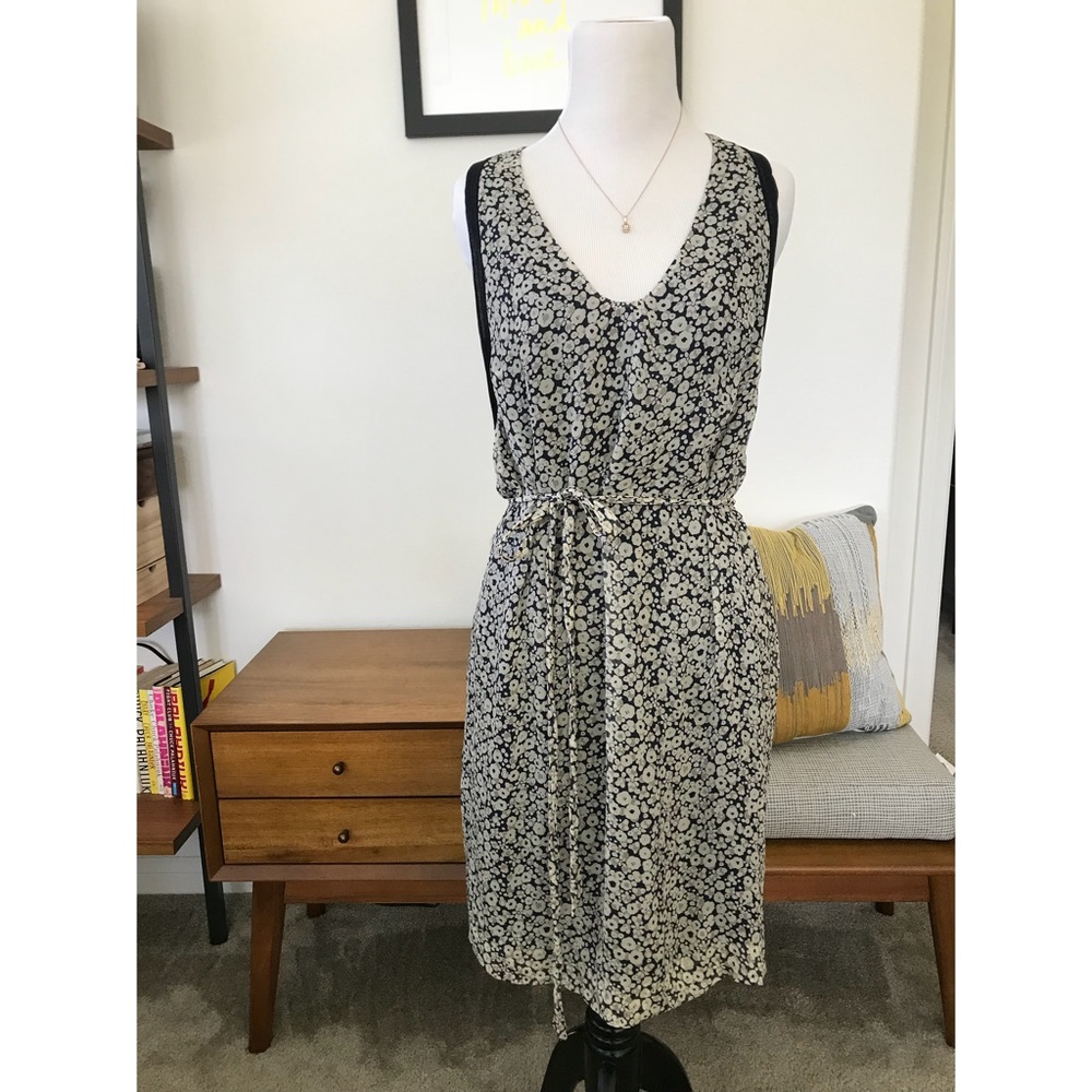 Jcrew navy blue floral dress